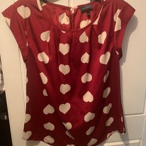 The Limited Heart short sleeve blouse